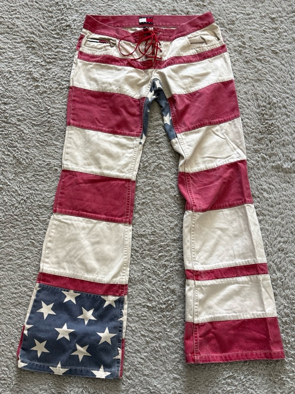 Tommy Hilfiger women’s Red, White & Blue Flag Stripe Jeans